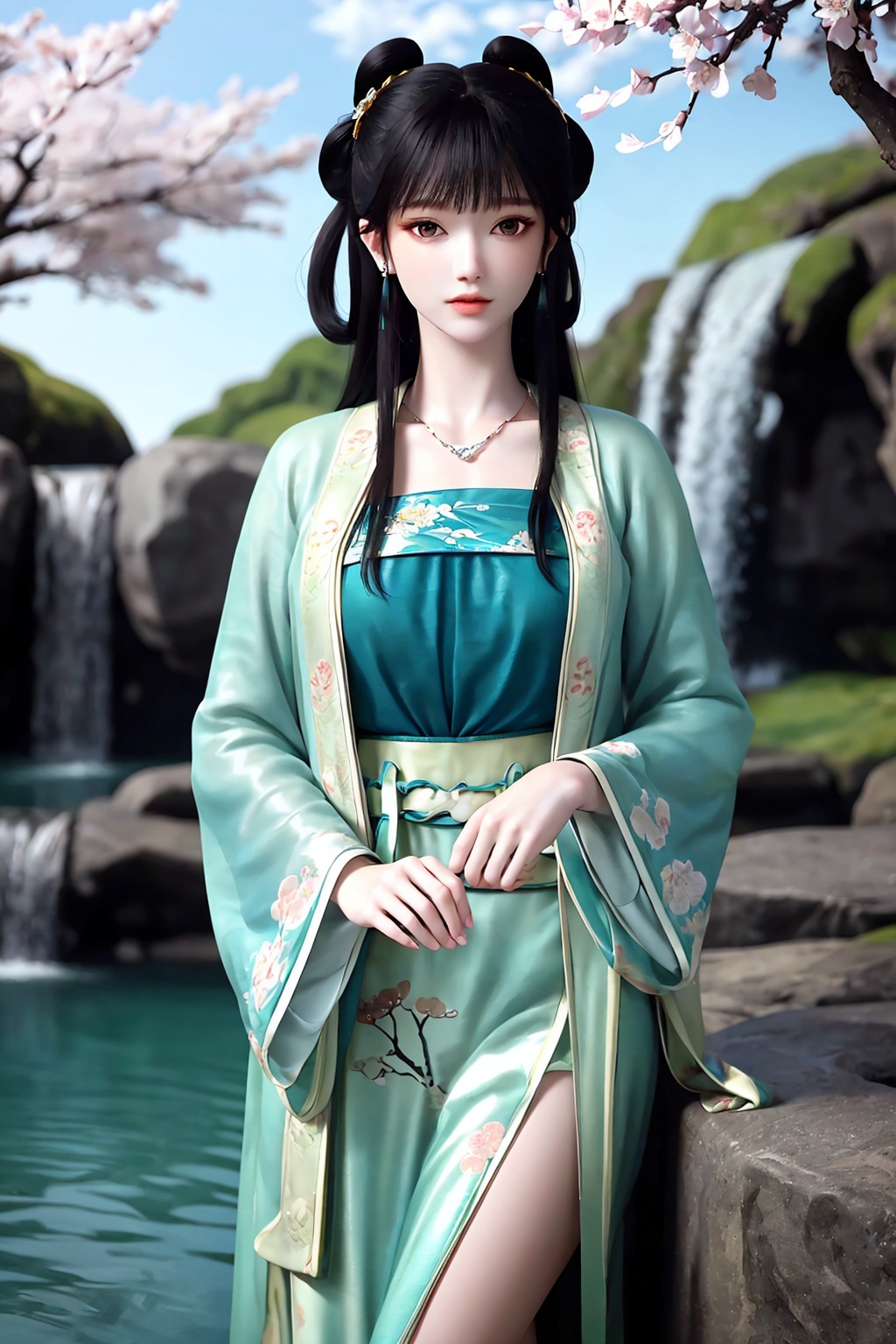 standing,  dress,  chinese_clothes on Tensor.Art