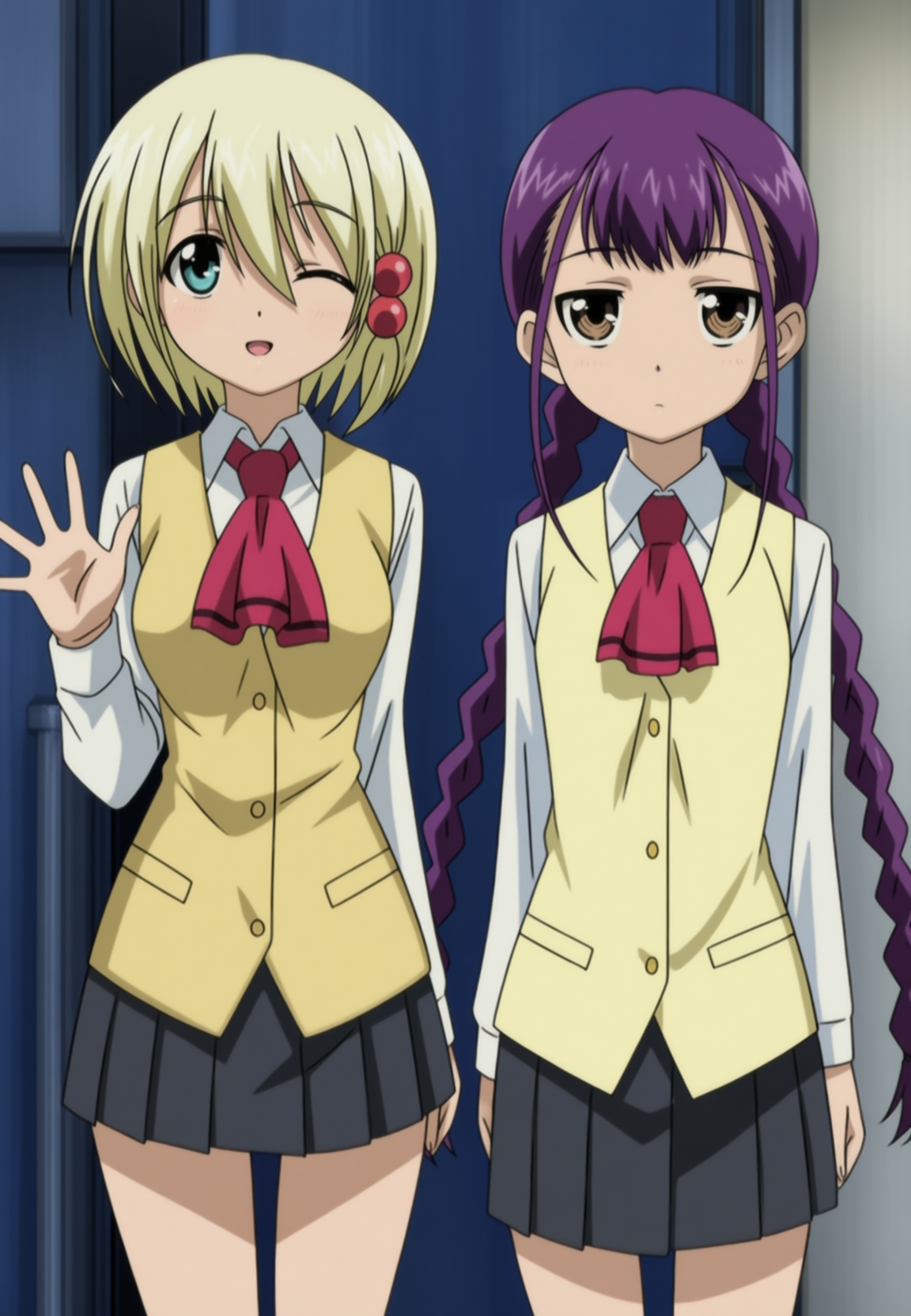 anime coloring,  2girls,  height difference on Tensor.Art
