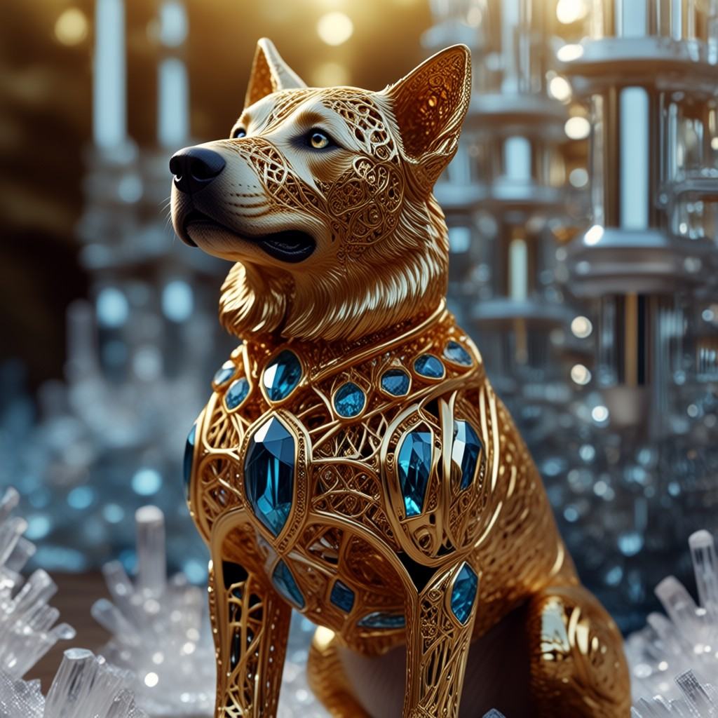 goldintricate This is a highly detailed,  photorealistic CGI image of an intricately designed,  golden on Tensor.Art