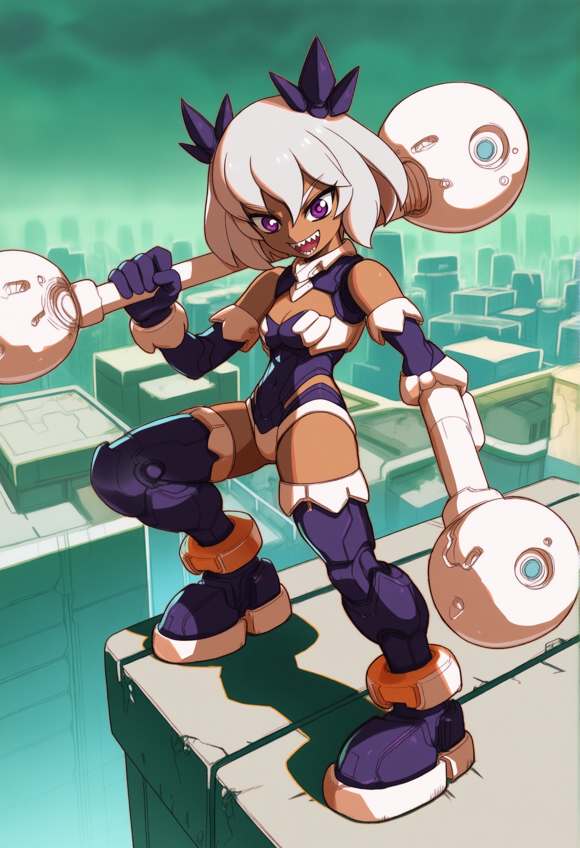 dark skin,  purple eyes,  short hair on Tensor.Art