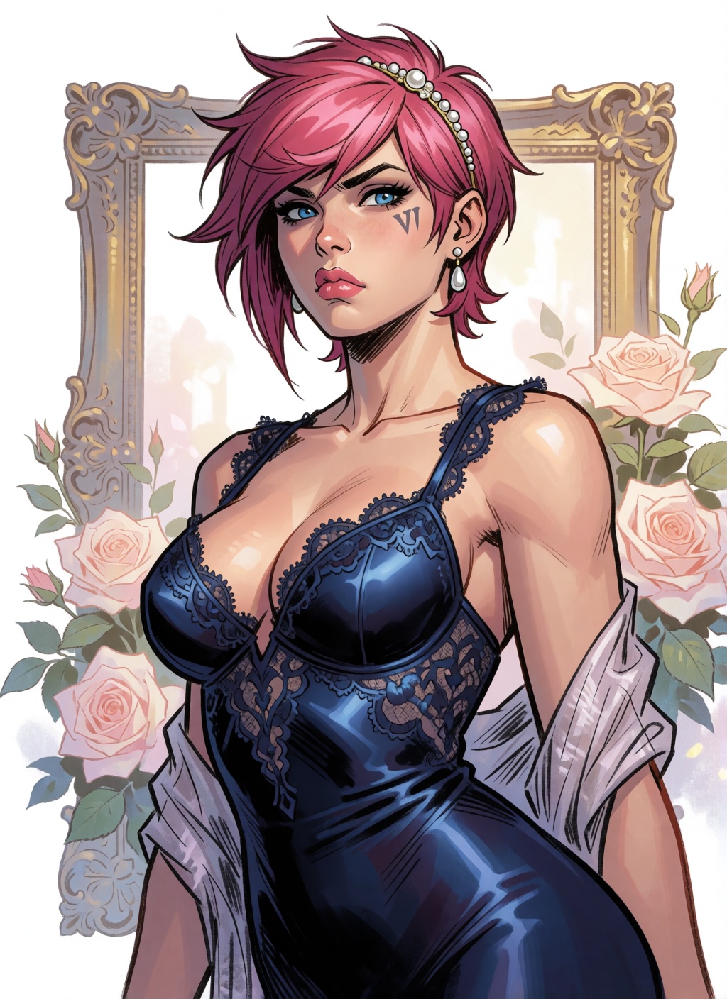 ropicsK2,  a digital comic illustration with high-contrast rendering and ink hatching,  polished semi-realistic comic-book...