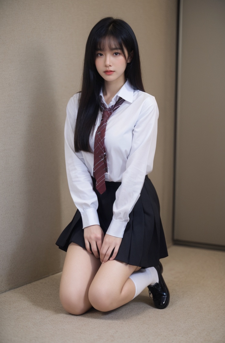 1girl,  solo,  black hair by 阿泽泽 on Tensor.Art
