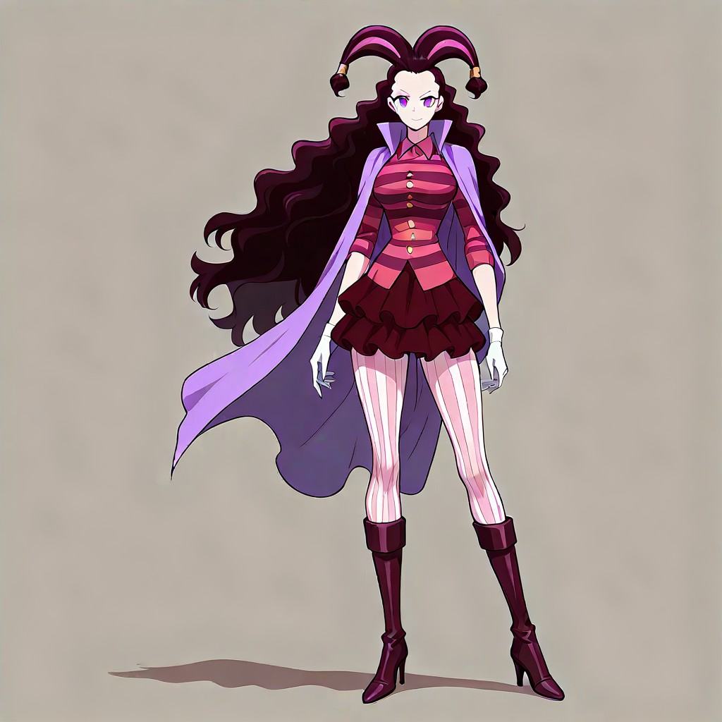 chrltt_m0zart,  dark maroon hair,  voluminous hair on Tensor.Art
