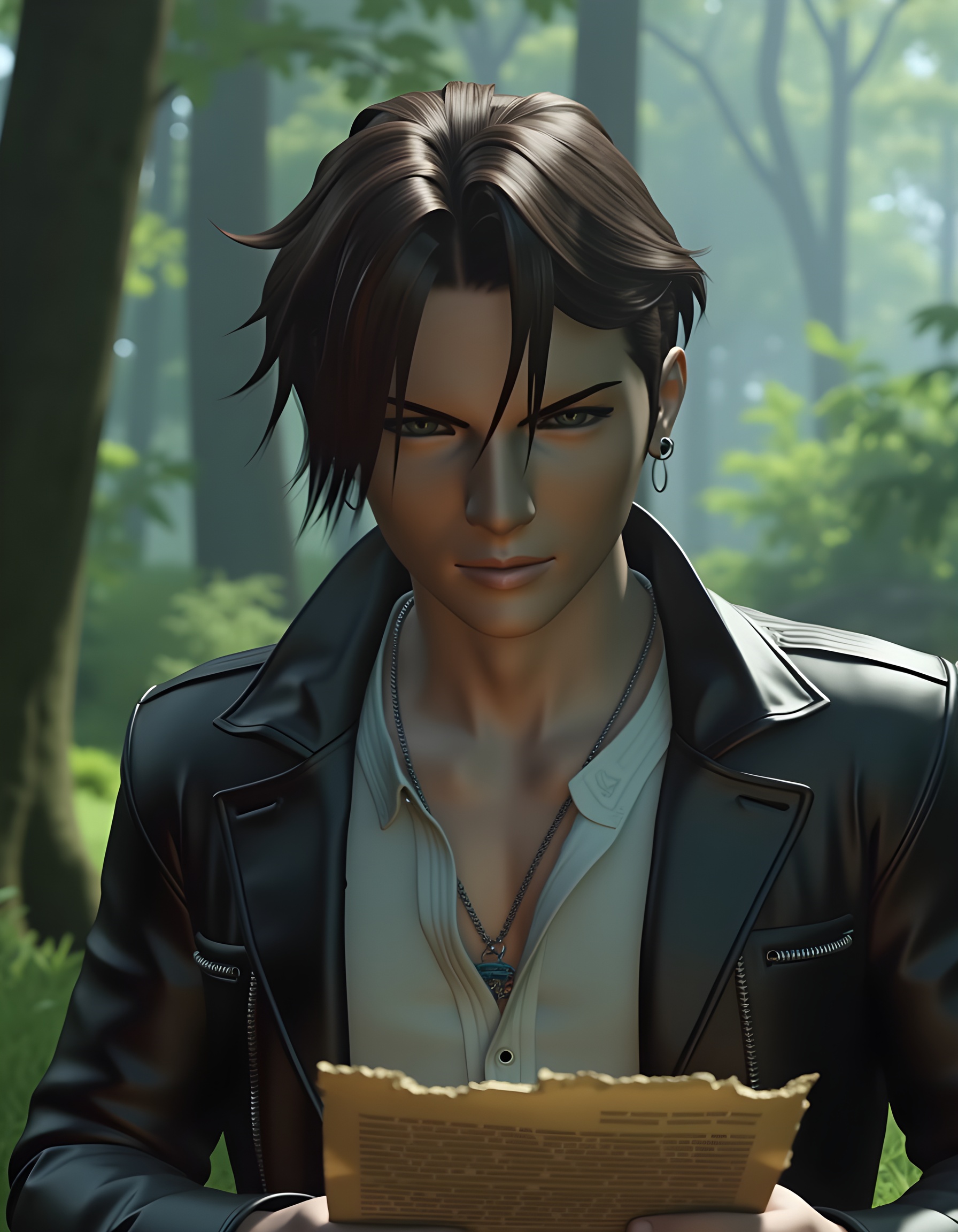 ff8_style,  In a FF8-inspired,  dramatically lit portrait on Tensor.Art