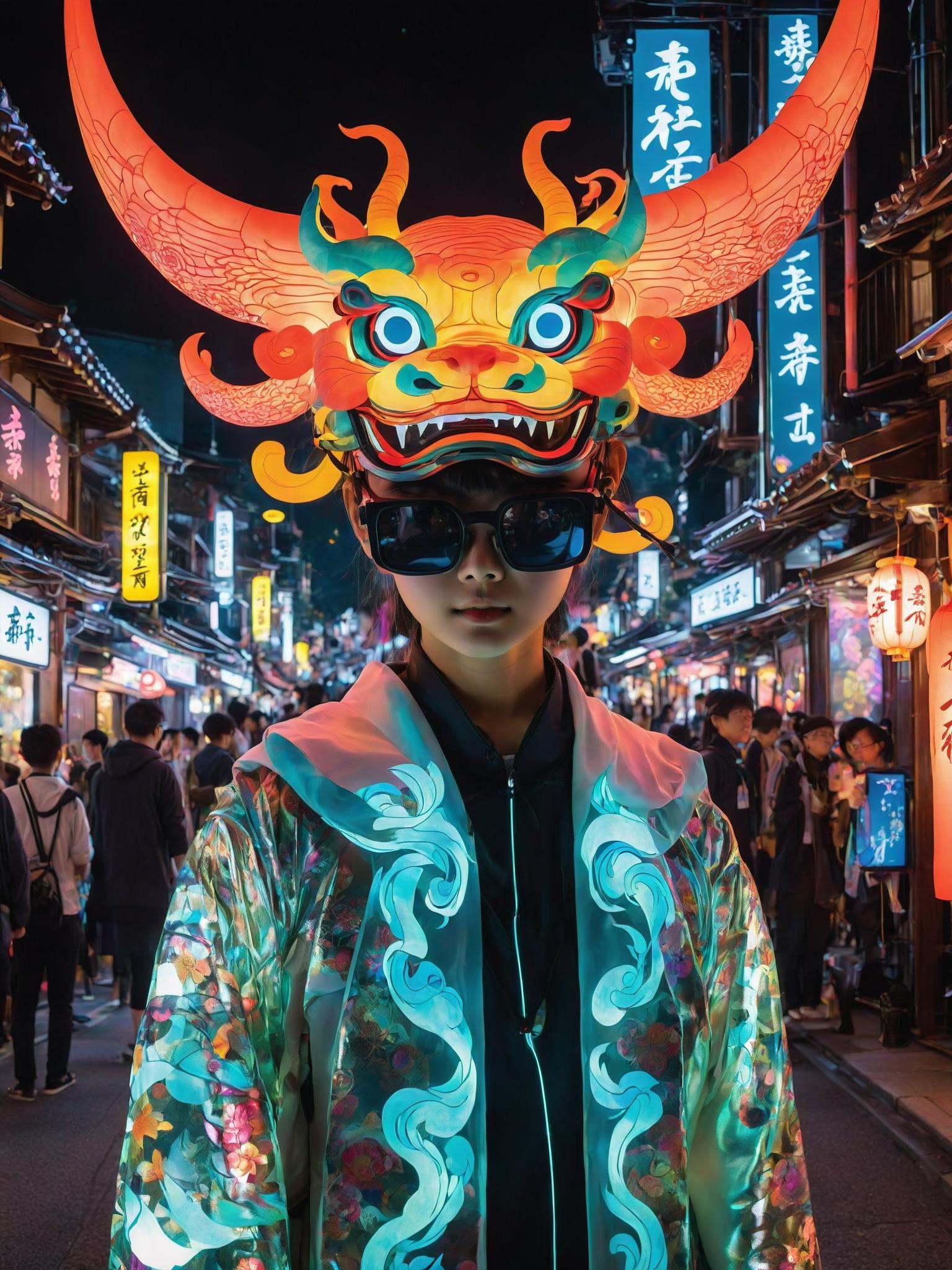 During an annual festival,  the streets transform into an augmented reality playground merging ancient Yokai spirits with...