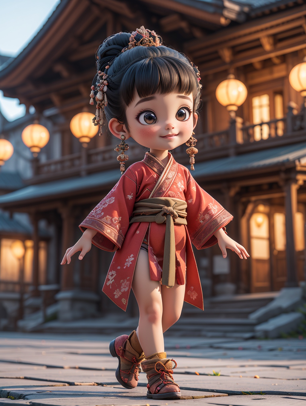 1girl,danceing, full body,ancient building,GCIP