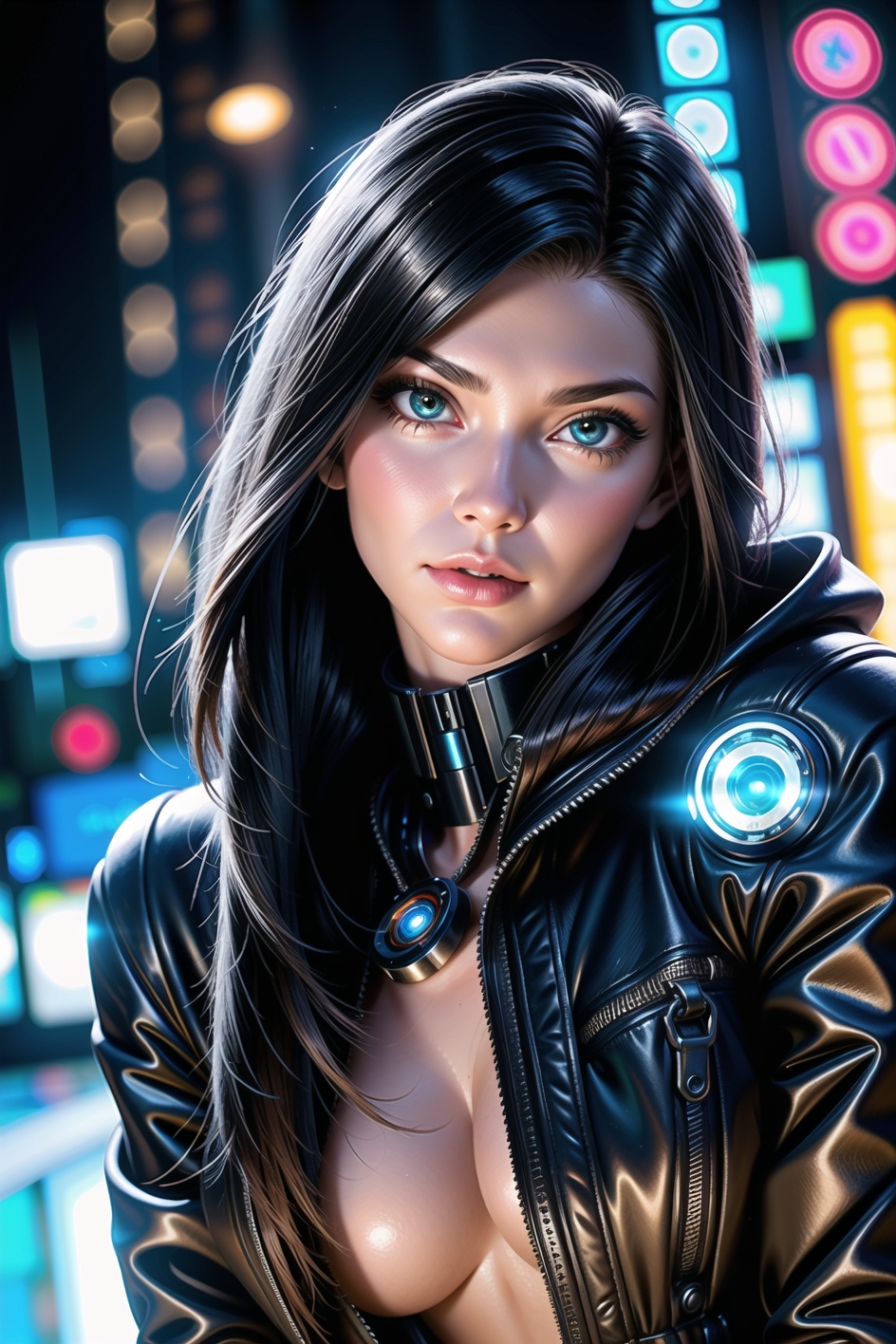"dark theme :: closeup face focus,  ultra realistic futuristic cyberpunk muscular male white hair sitting :: cyberpunk fac...