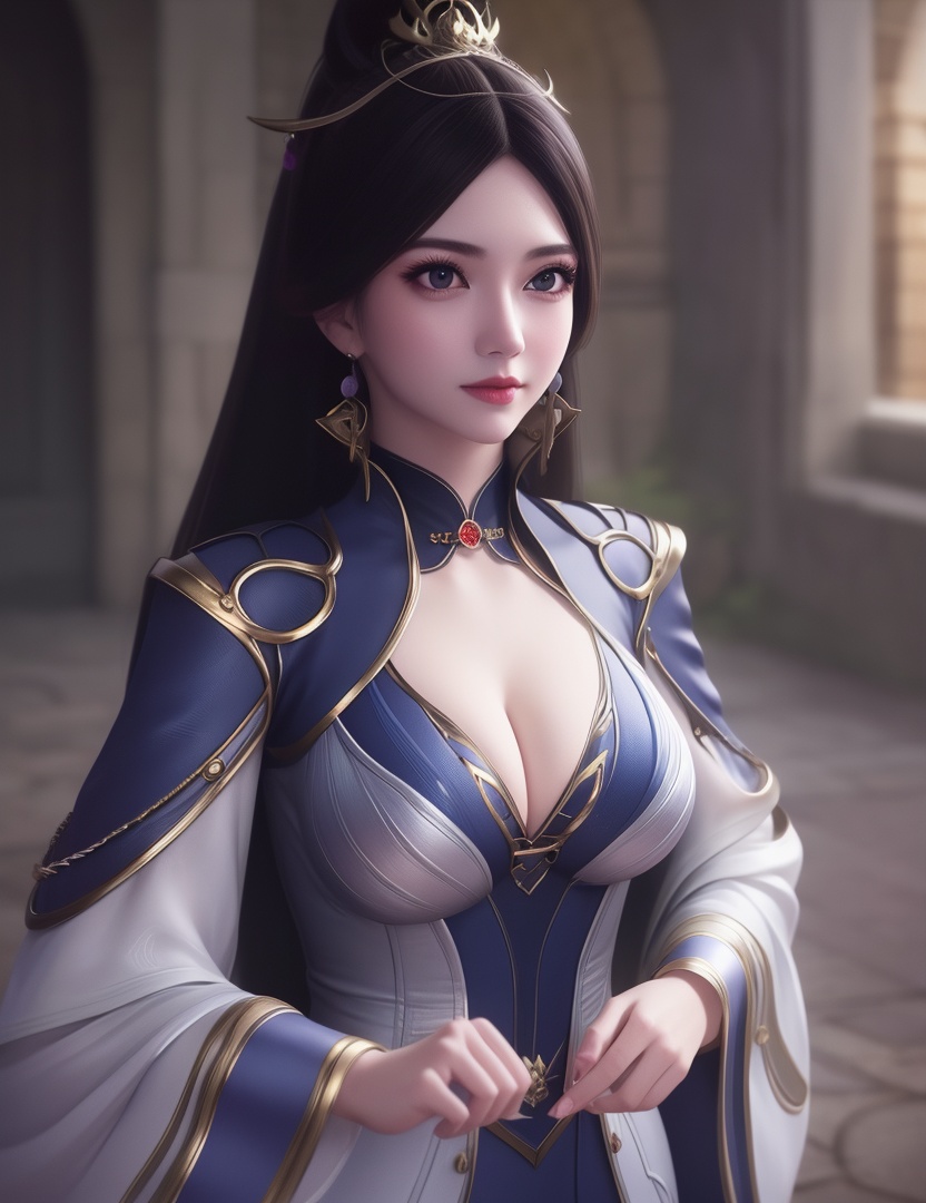<lora:510-DA-万古狂帝-秋清儿:0.8>(,1girl, ,best quality, ),looking at viewer,  ,,,ultra detailed background,ultra detailed background,ultra realistic 8k cg, ,masterpiece, (( , )),   (magic, magic circle, ),  (cleavage), (),