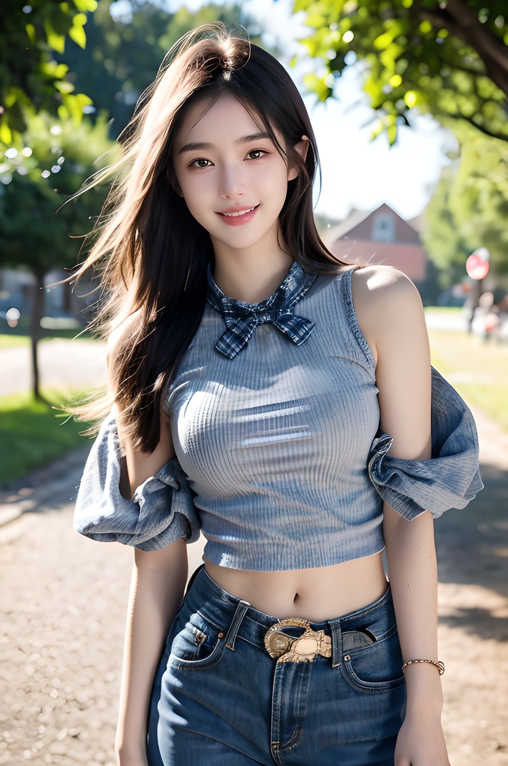 1girl,early ****,fair_skin,makeup,absurdres,light smile,realistic,cowboy_shot,facing viewer, <lora:hrqnxiaomifen_20240303121714:0.6>