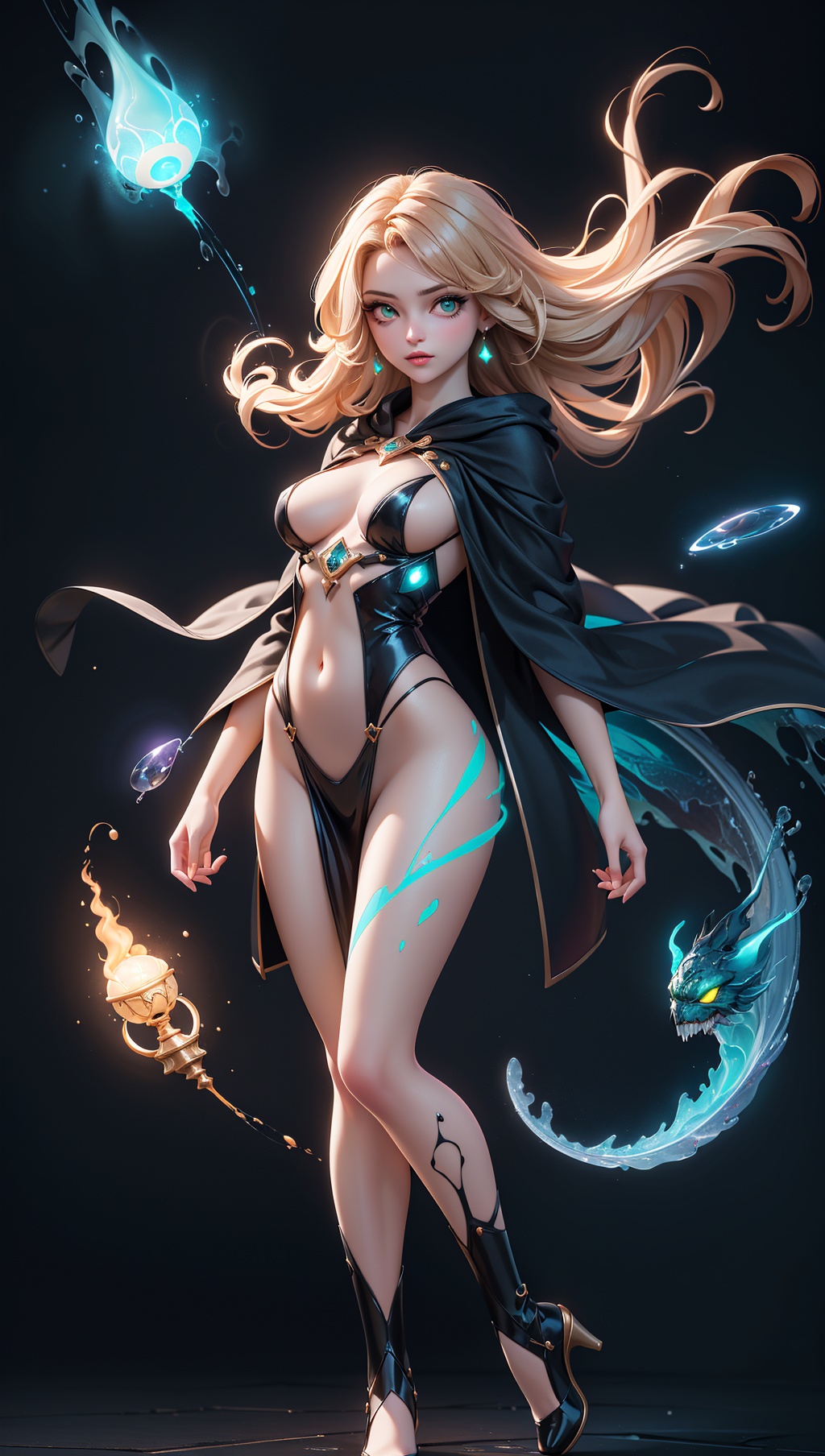 Detailed background,  (dungeon with spirits flying about),  particles on Tensor.Art
