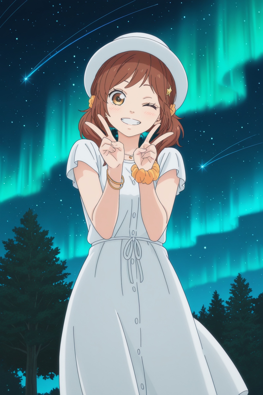 AoHaruRide,  1girl,  one eye closed on Tensor.Art