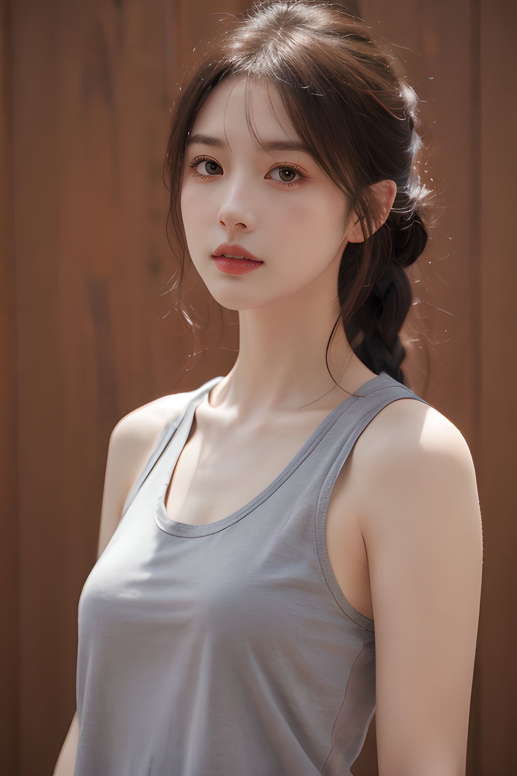 <lora:0810_09:0.7>,simple background,****_top,, 1girl,realistic,masterpiece, best quality, photorealistic, HDR,detail