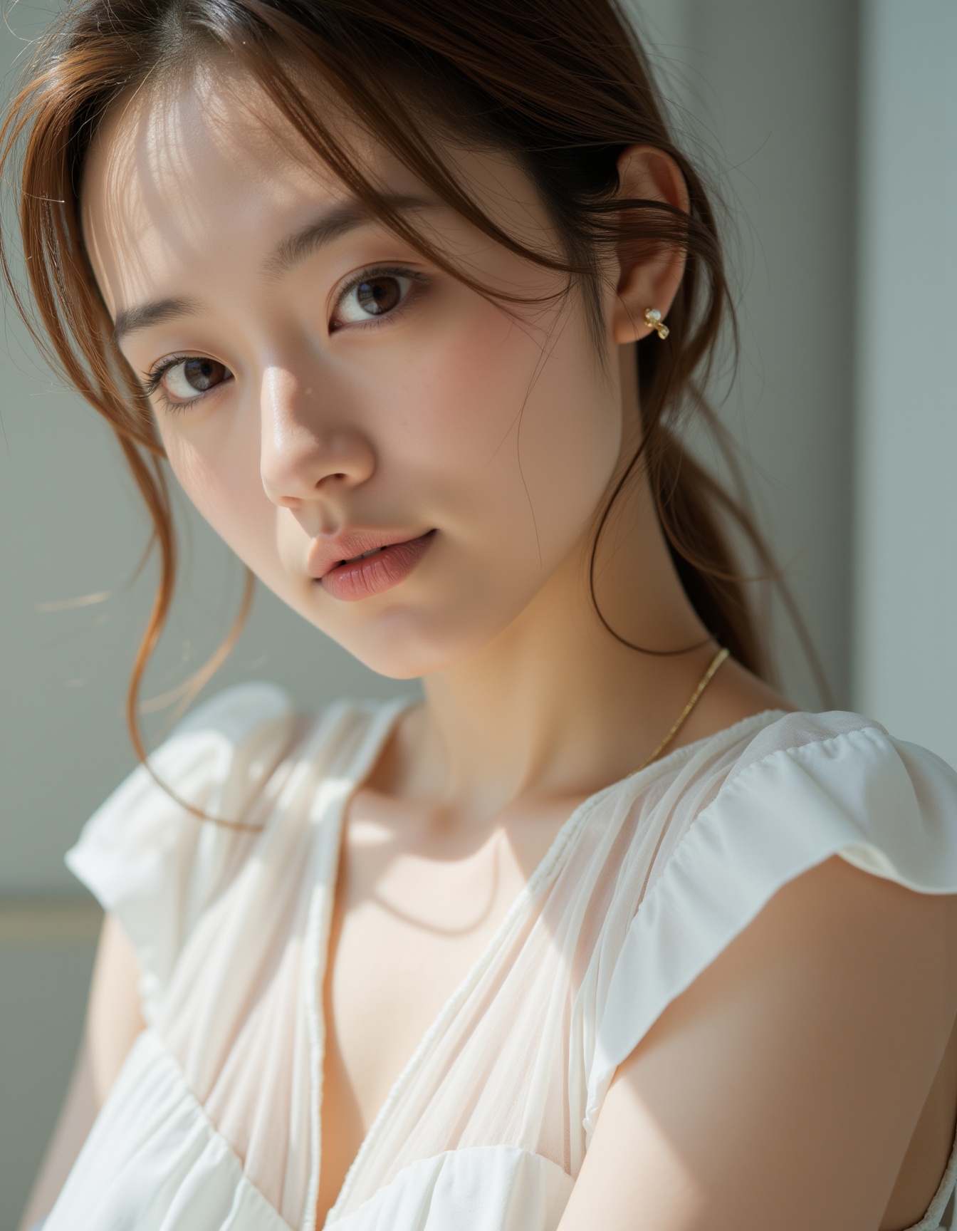 best quality,  masterpiece,  raw photo of a female in white dress on Tensor.Art