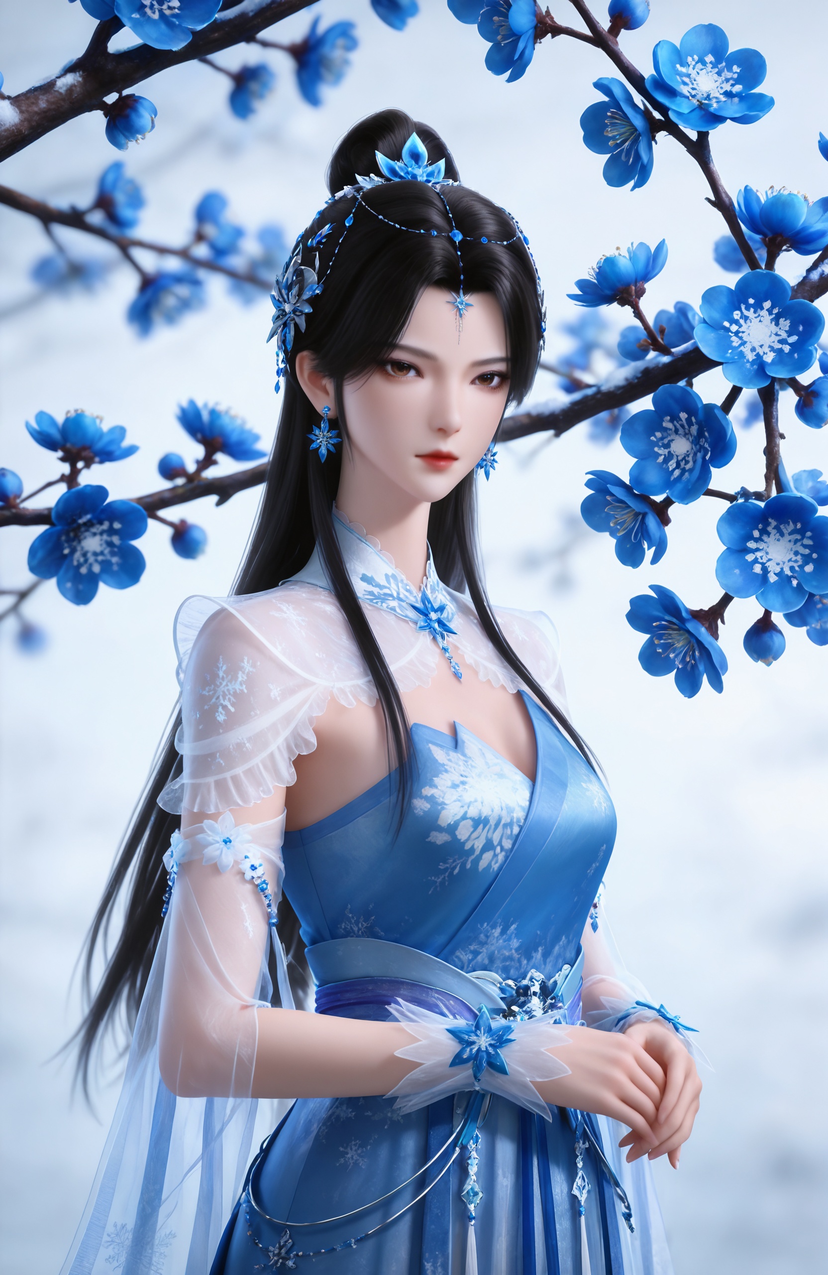 1girl,  long hair,  black hair by 天海TianHai on Tensor.Art