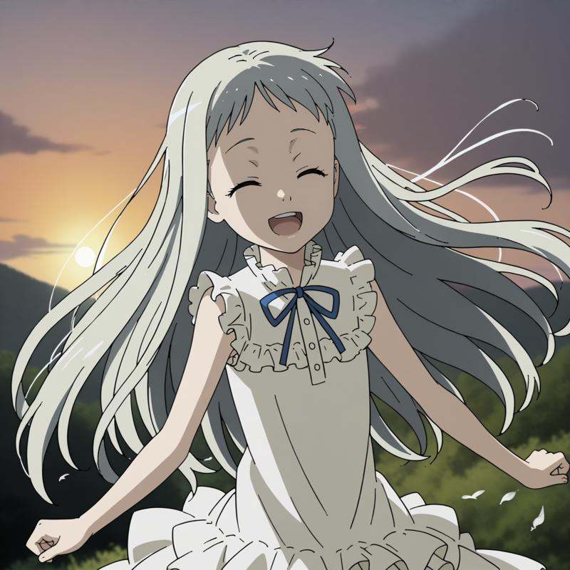 smile,  open mouth,  closed eyes on Tensor.Art