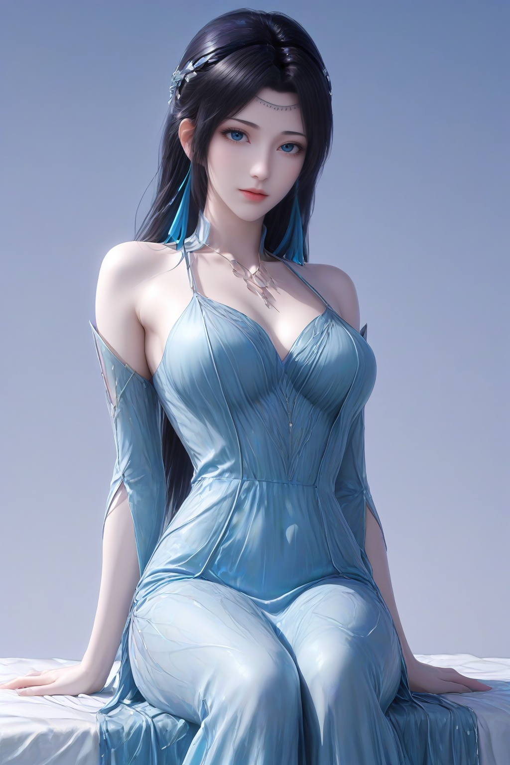 <lora:yunyun_bth_v6-000012:0.7>,yunyun_bth,dress,blue dress,