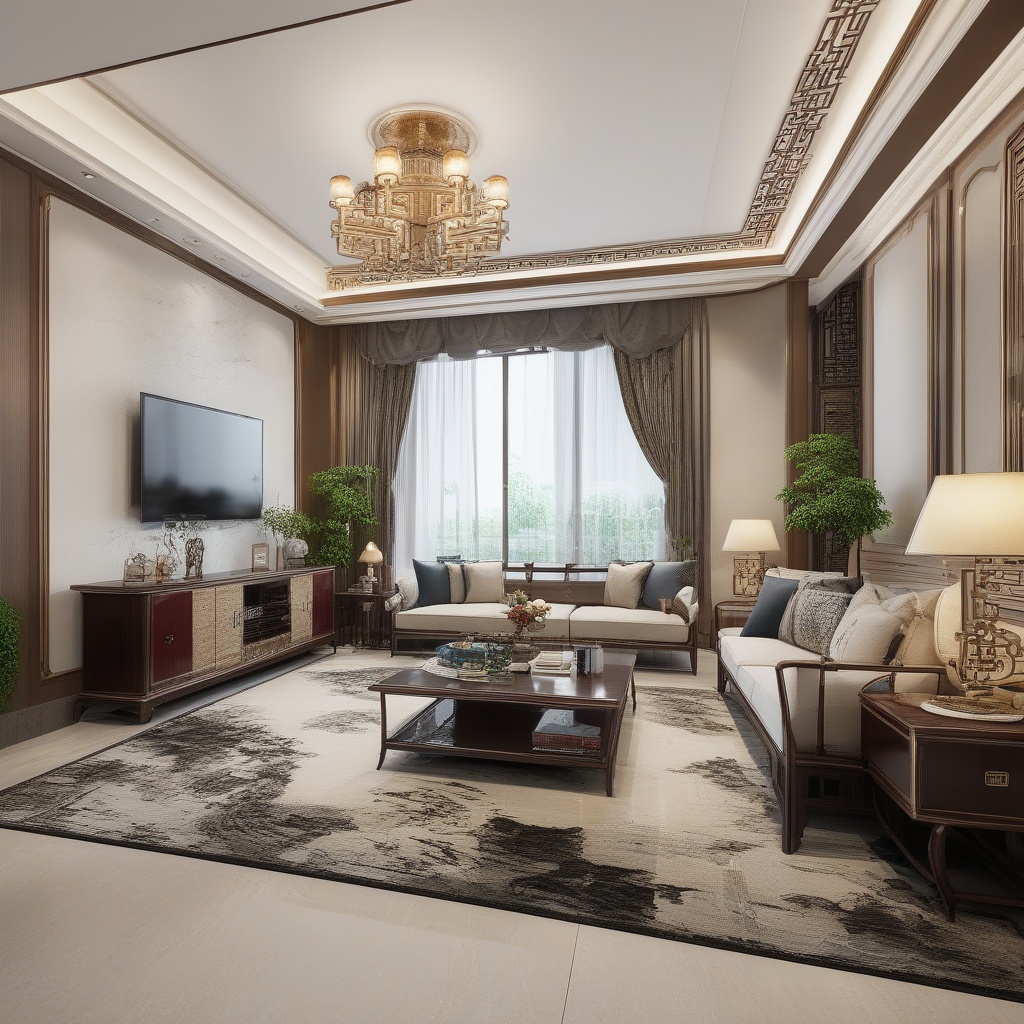 masterpiece,best quality,HD,High Quality,<lora:new china style-000006:0.6>,new china style,no humans,Living room,