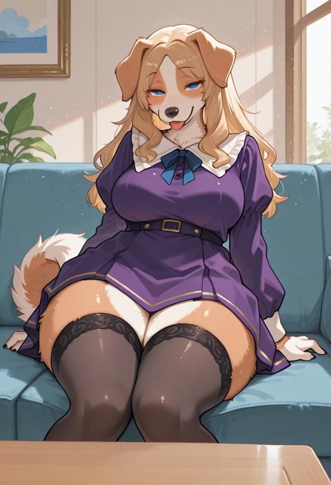 newest,  solo,  anthro dog on Tensor.Art