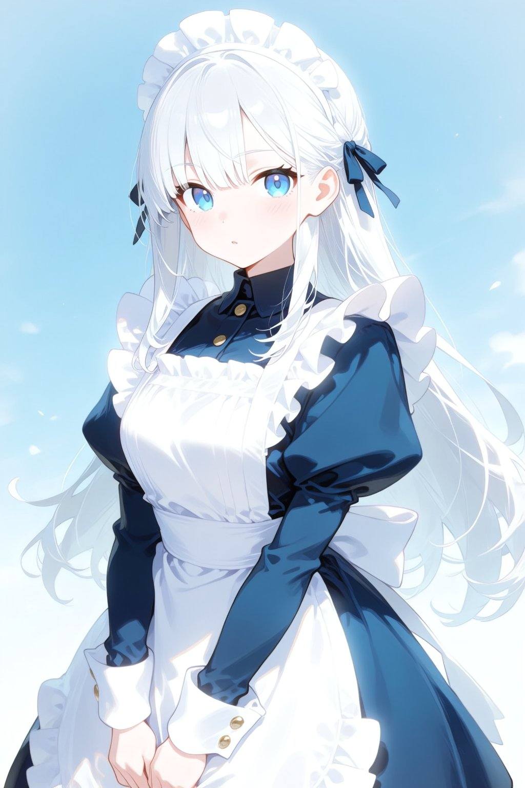 1girl,  solo,  maid headdress on Tensor.Art