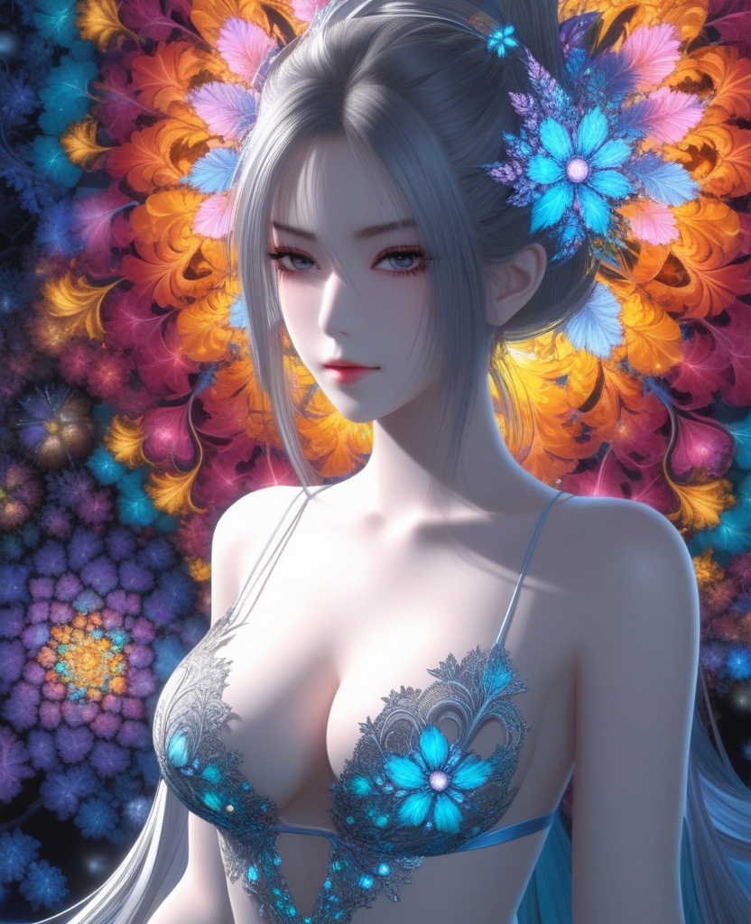 <lora:609-DA-XL-天行九歌-焰灵-水中:0.8>(,1girl, ,best quality, ),looking at viewer,,anime,(masterpiece, top quality, best quality, official art, beautiful and aesthetic:1.2), (1girl)	, , (cleavage),extreme detailed,(fractal art:1.3),colorful, flowers ,highest detailed,()    (cleavage), (),