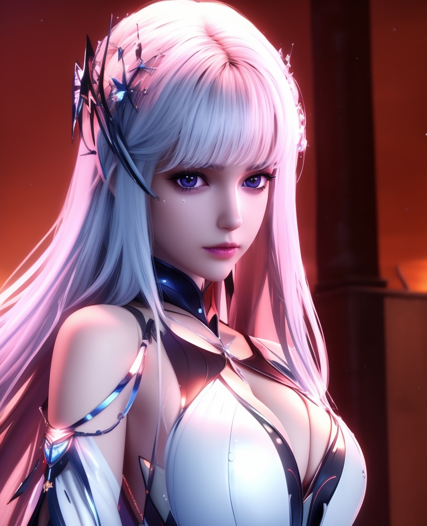<lora:587-DA-神印王座-圣采儿-觉醒:0.8>(,1girl, ,best quality, ),looking at viewer,masterpiece, (( , )),, realistic,science fiction,mole, ultra realistic 8k cg, , sun,sunset, (cleavage), (),