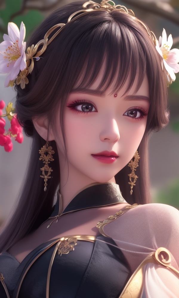 (,1girl, ,best quality, ),looking at viewer, <lora:370-DA-百炼成神-云洛-黑化:0.7>,ultra detailed background,ultra detailed background,ultra realistic 8k cg,, ,masterpiece, (( , )),, ,tamari \(flawless\),  plum blossoms,    ,,  (()), (), ,,