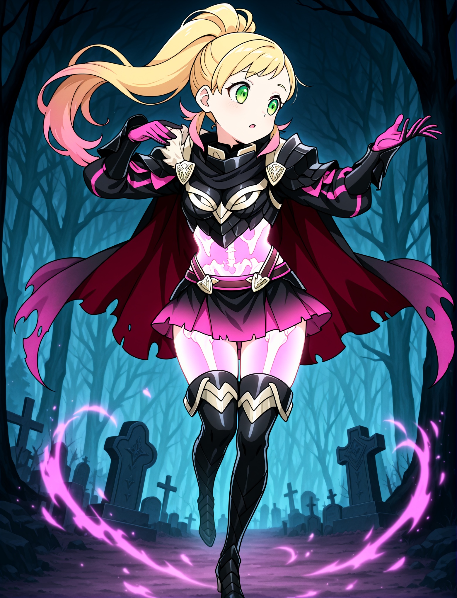 dark night,  graveyard,  withered forest on Tensor.Art