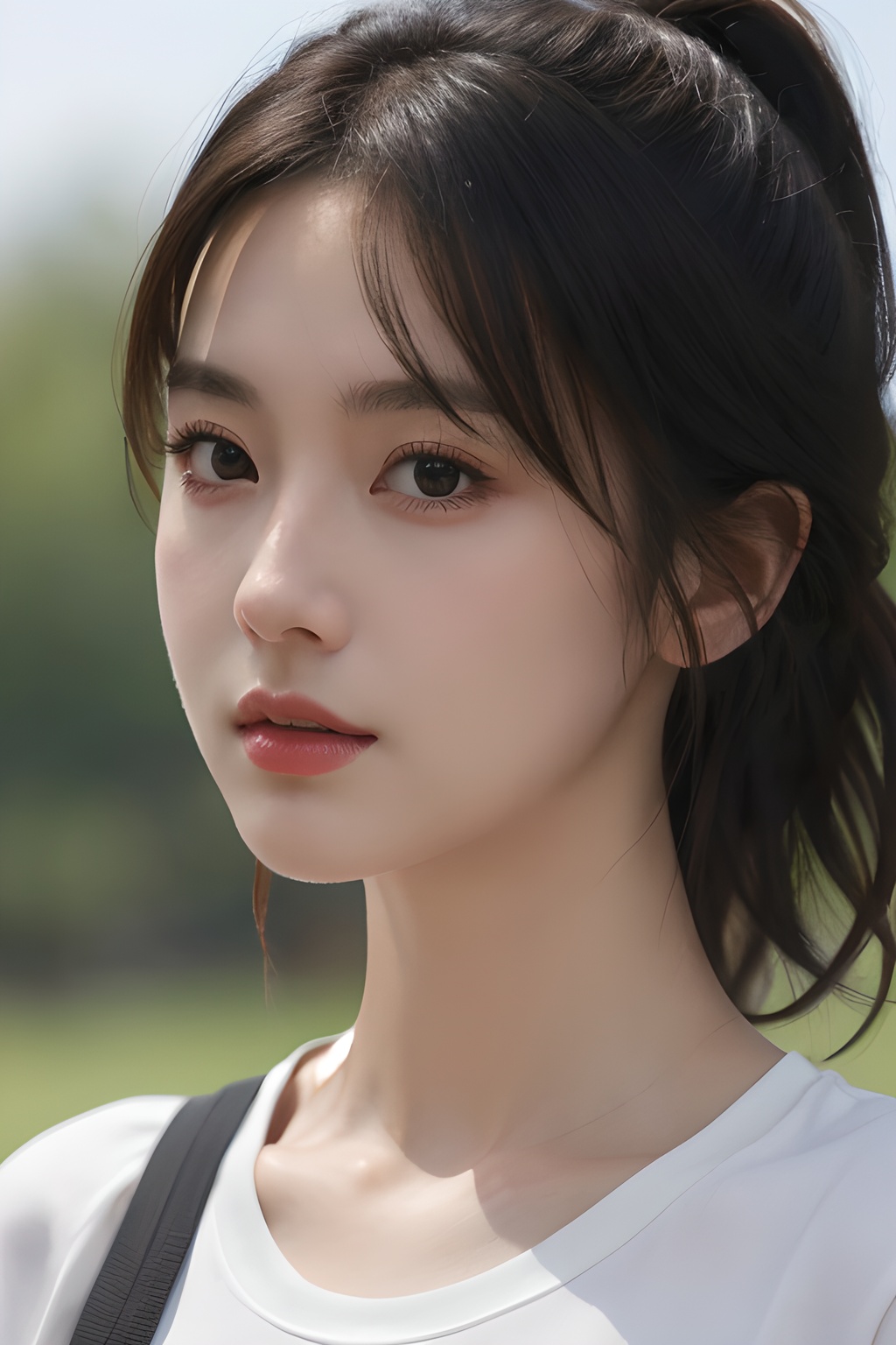 <lora:0813_10:0.7>,simple background,sportswear,, 1girl,realistic,masterpiece, best quality, photorealistic, HDR,detail