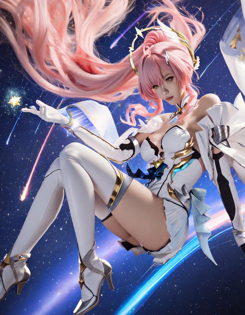 1girl,  aemeath \(wuthering waves\),  pink hair on Tensor.Art