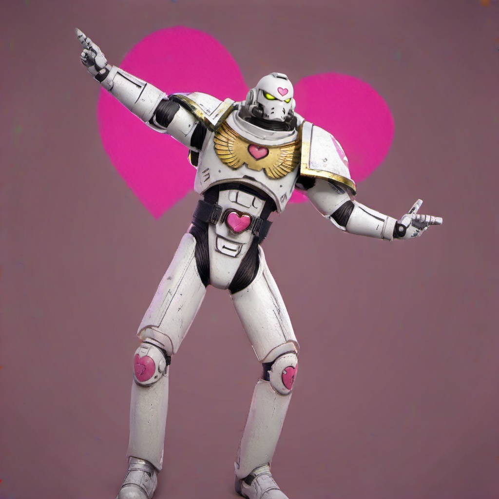 a white spacemarine robot,  bro attitude,  cyberpunk city background on Tensor.Art