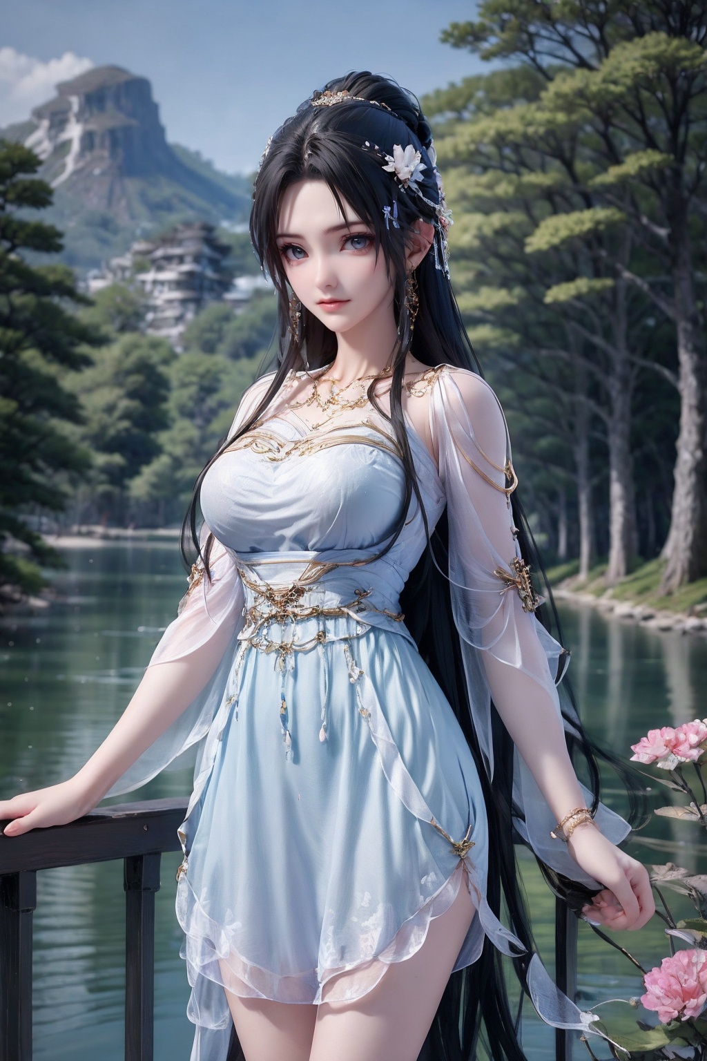 QingYi,  1girl,  dress on Tensor.Art