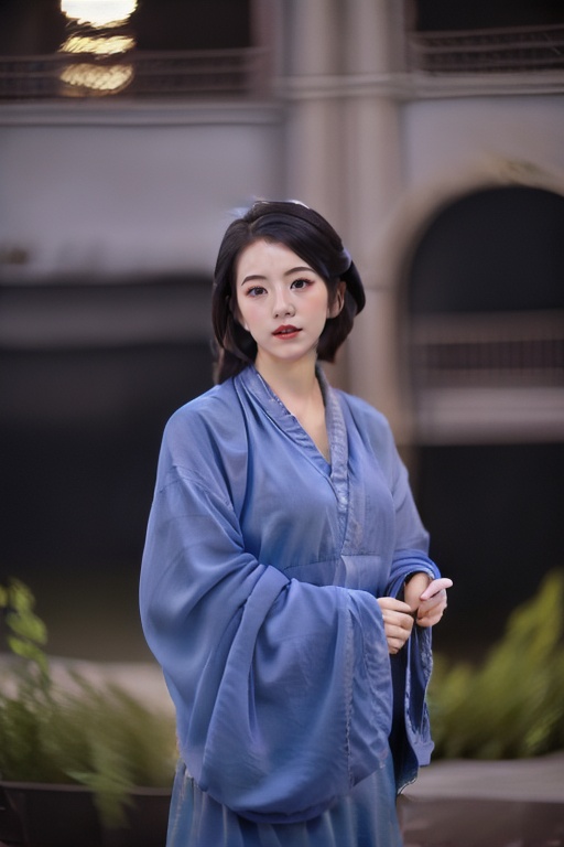 (1girl:1.3), (best quality, masterpiece, ultra high resolution),(photorealistic:1.3), (realistic:1.3), depth of field,(day:1.2), (cinematic lighting:1.2),(full face photo: 1.6)<lora:HanfuZhanguo:0.8>