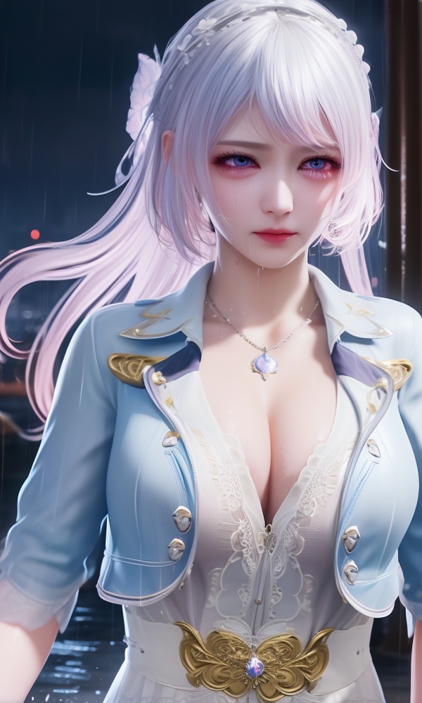 (,1girl, ,best quality, ),looking at viewer, <lora:480-DA-斗罗大陆-永劫无间-唐舞桐:0.8> ,,ultra detailed background,ultra detailed background,ultra realistic 8k cg,  ,masterpiece, (( , )), ultra realistic 8k cg, ,   crying with eyes open,    ,eyelashes,magic,hydrokinesis,sweat, wet, rain, ,       (cleavage), (),