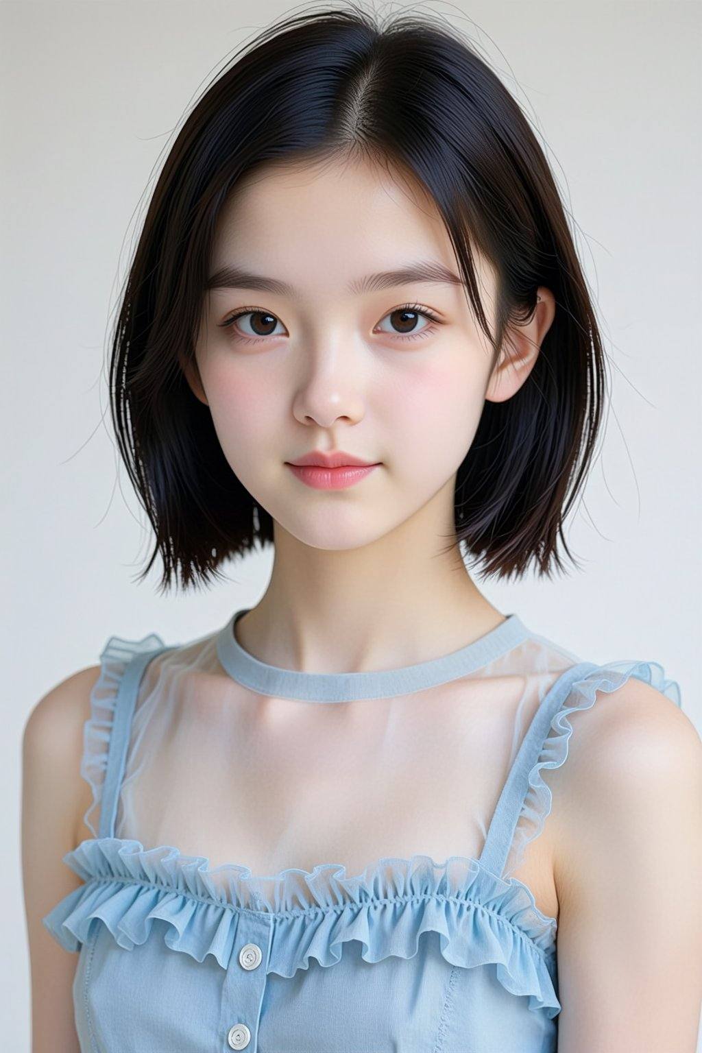 1girl,  solo,  black hair on Tensor.Art