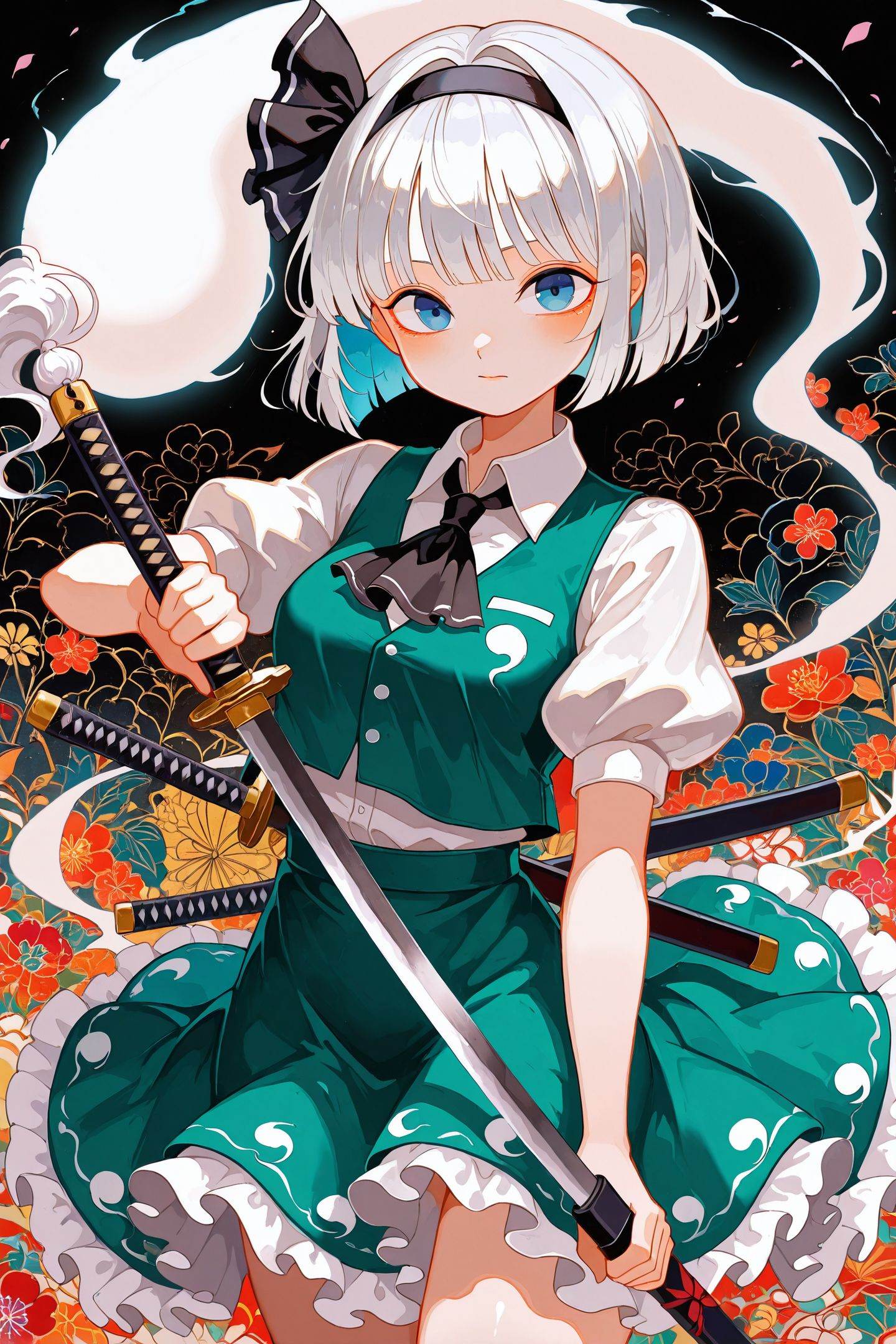 jirokano Style,  1girl,  konpaku youmu on Tensor.Art