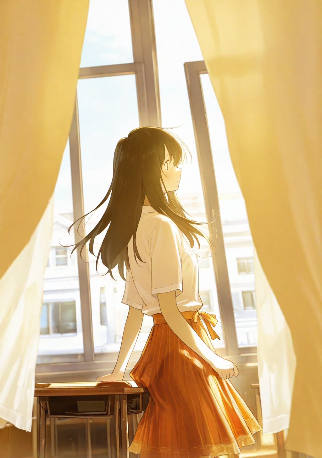 1girl,  sunlight,  window on Tensor.Art