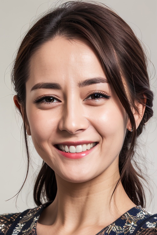 マスターチーフ PHOTOREALISTIC REALISTIC,masterpiece,best quality,highres,ultra detailed,8k,1woman,portrait,looking at viewer,upper teeth,smile,(unlit dark night),indoors,<lora:dilirebaAlexnsfw80:0.6>