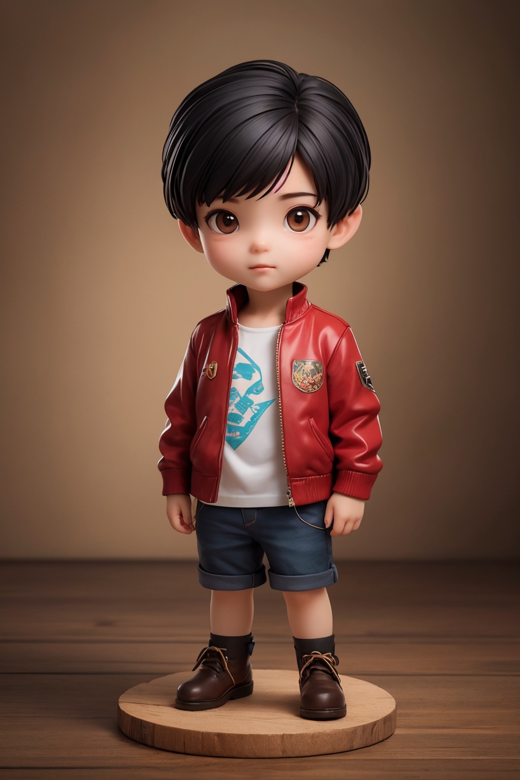 (best quality:1.4),(masterpiece:1.4),(photorealistic:1.4),(Realistic:1.2),(ultra high res, raw photo:1.4),(hdr, hyperdetailed:1.2),(8K:1.2),cinematic photo 1boy,(chibi:1.1),black hair,full body,