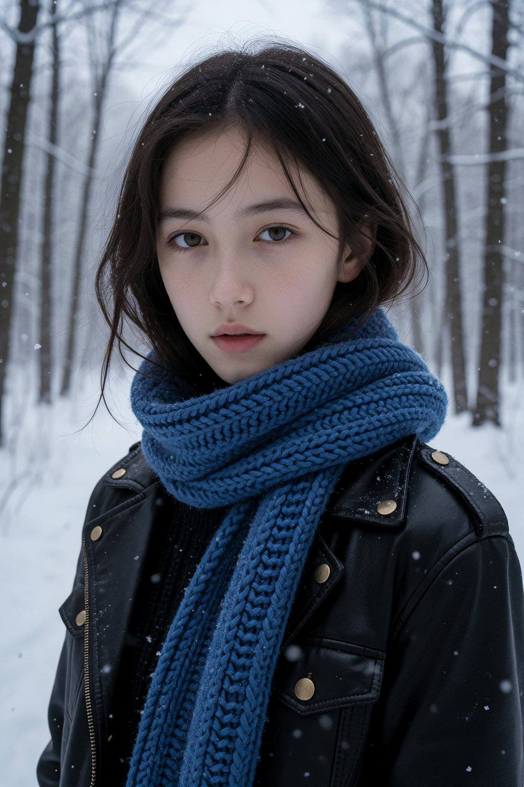 这是一张高分辨率照片,  照片中的年轻女子是一位肤色白皙、五官精致的年轻亚裔女性。她留着齐肩的深棕色长发,  微风吹拂 on Tensor.Art