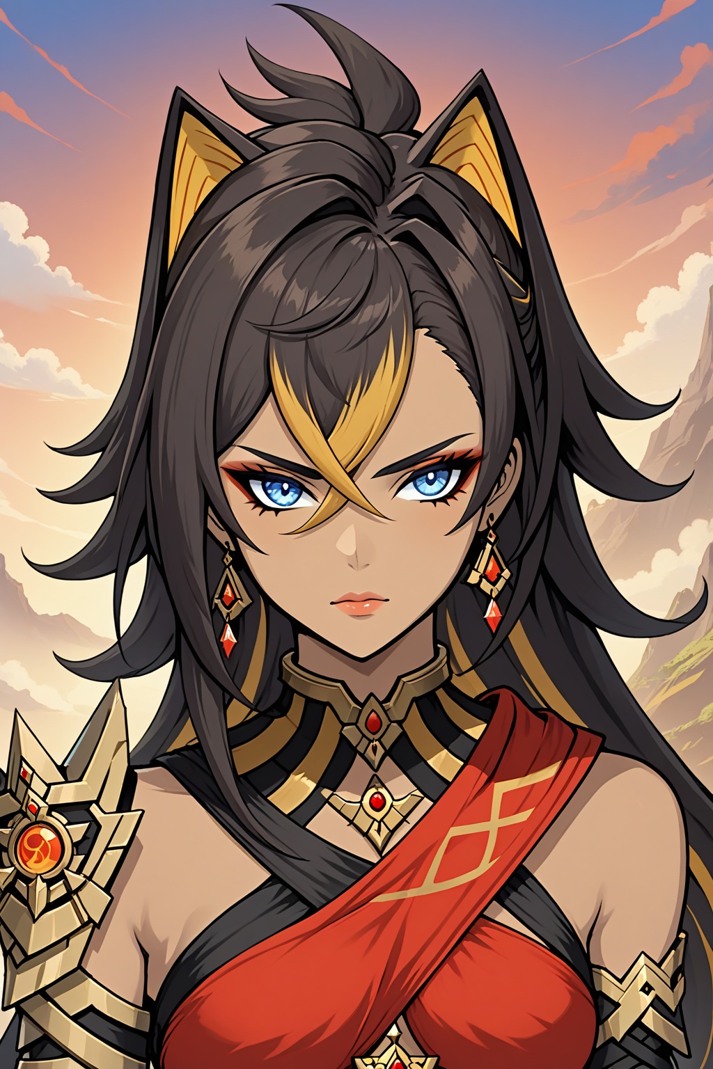 solo,DEHYA\(genshin impact\),portrait,upper_body,highres,