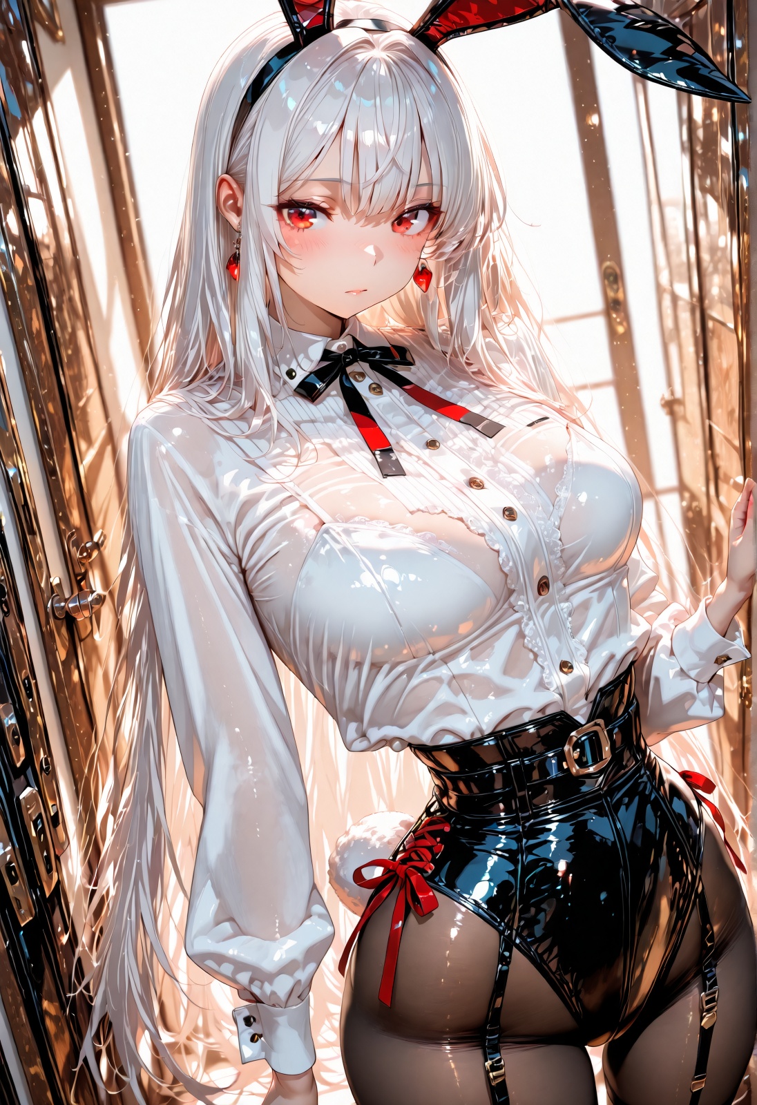 1girl,  rabbit ears,  red eyes on Tensor.Art