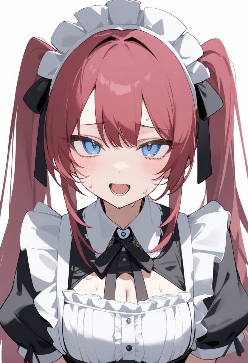 1girl,  solo,  Gothic maid dress on Tensor.Art