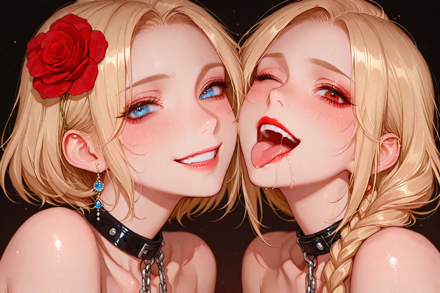 blonde hair,  short hair,  blue eyes on Tensor.Art