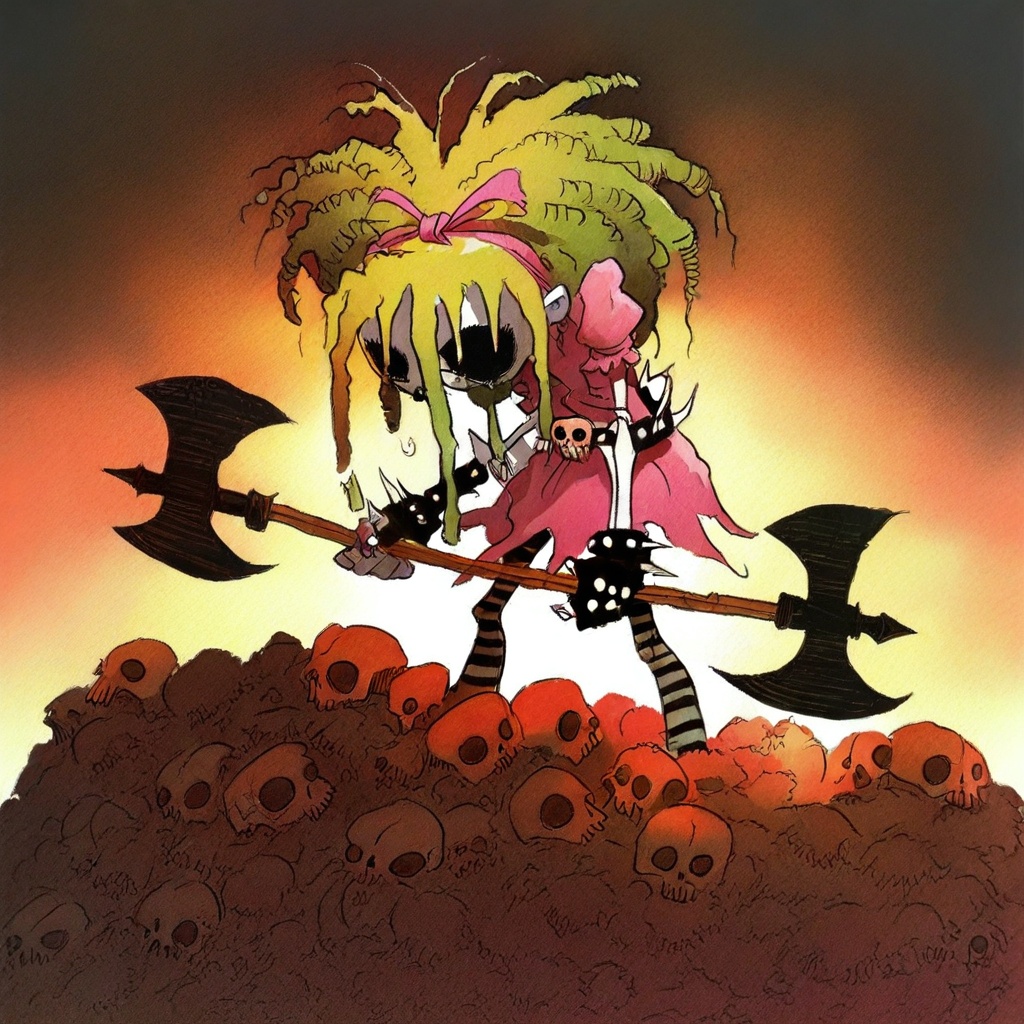 gr1m,  1girl,  axe on Tensor.Art