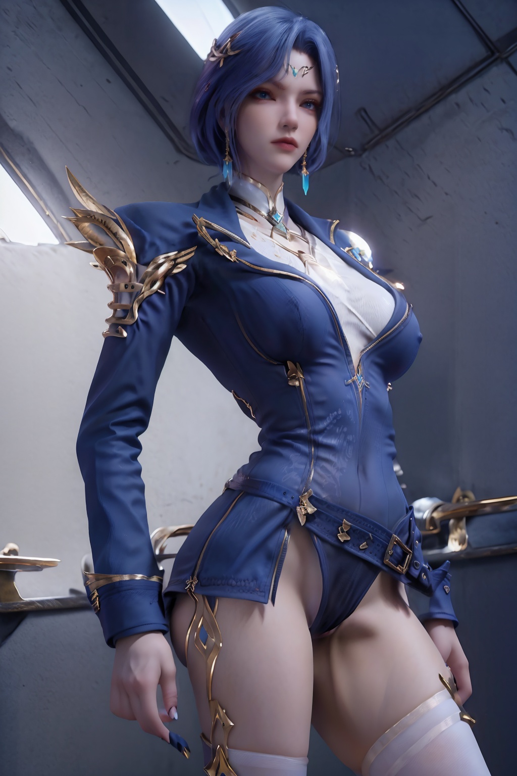 3d semi-realistic,  1girl,  (full body) on Tensor.Art