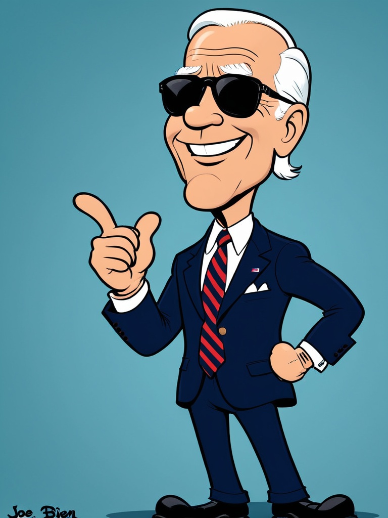 cartoon,  joe biden,  sunglasses on Tensor.Art