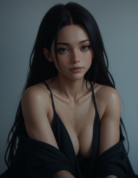 score_9, score_8_up, score_7_up,score_6_up, score_5_up, highly detailed,1girl, looking at the viewer, black long hair,