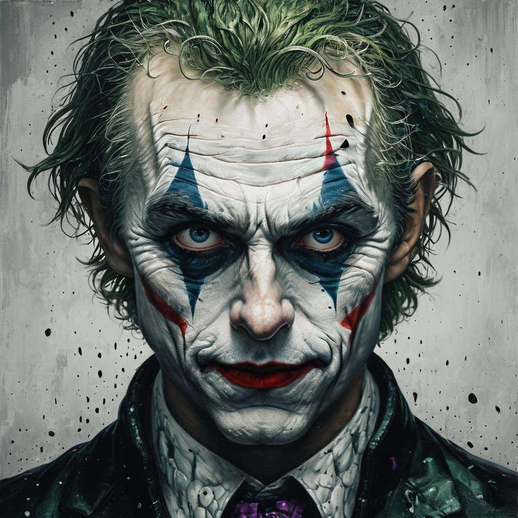 impactful paint of portrait of The Joker ,  highly detailed,  8k on Tensor.Art