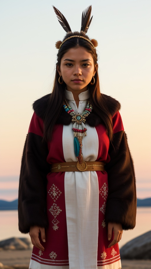 photo of an inuit woman,  young,  25 years old on Tensor.Art