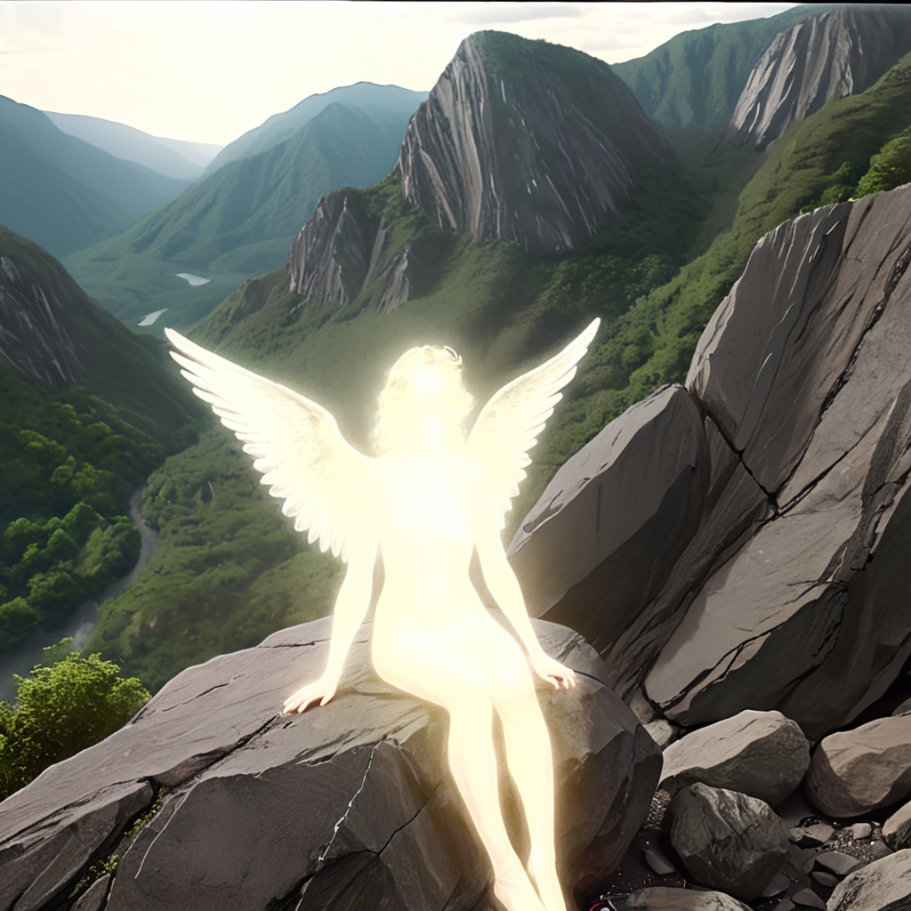 Hyperrealistic art lghtshft_lora,  glowing,  angel wings on Tensor.Art